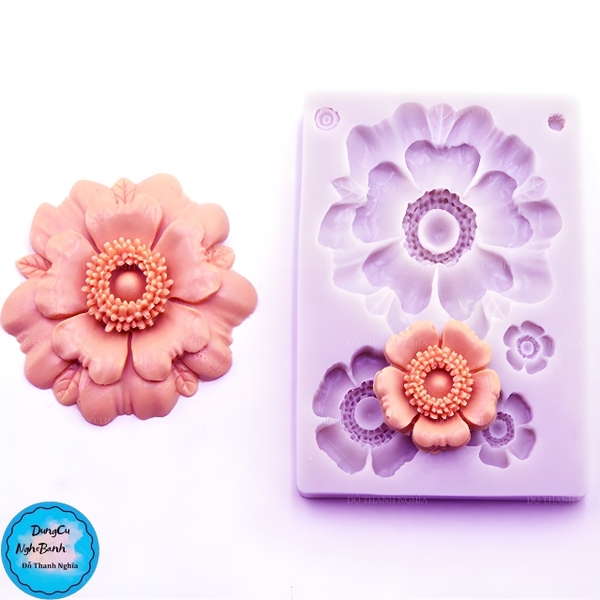 Khuôn Silicon - Hoa Cúc Dẹp TH 4c - 1 > 6cm