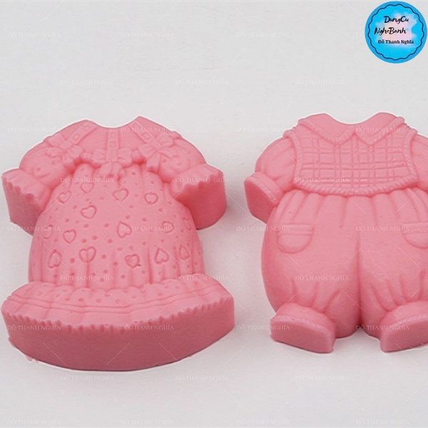 Khuôn Silicon - Đầm Bé Gái Lớn 8 Cm