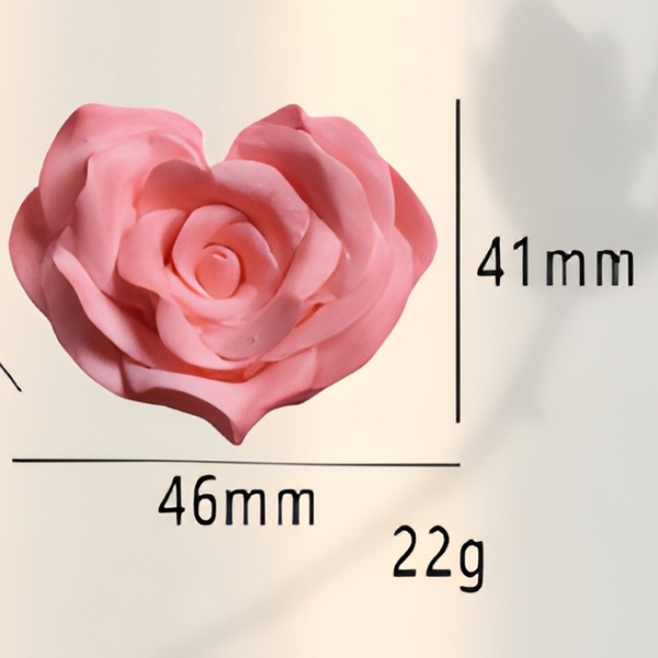 Khuôn Silicon - Hoa Hồng Trái Tim 4.6cm