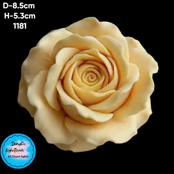 Khuôn Silicon Hoa Hồng Nở Lớn 8.5cm