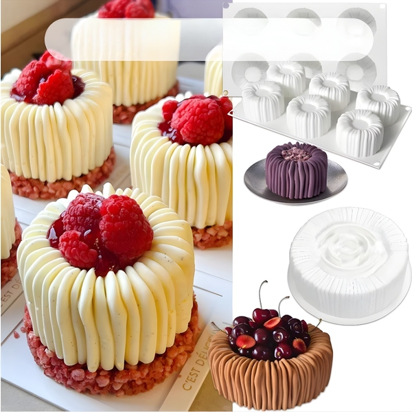 Khuôn Silicon - Đế Hình Tròn Khía 18cm