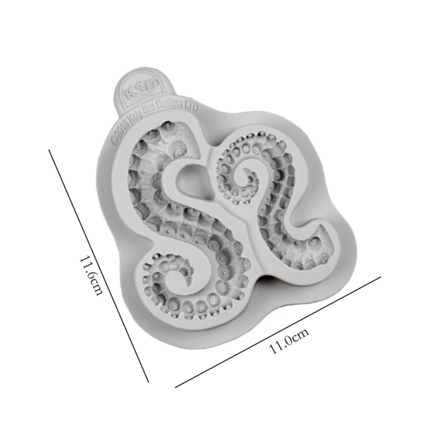 Khuôn Silicon - Biển - Râu Bạch Tuột 2C Khuôn Xanh