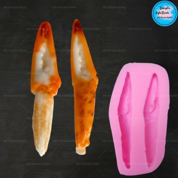 Khuôn Silicon - Món Ăn - Càng Tôm 2c