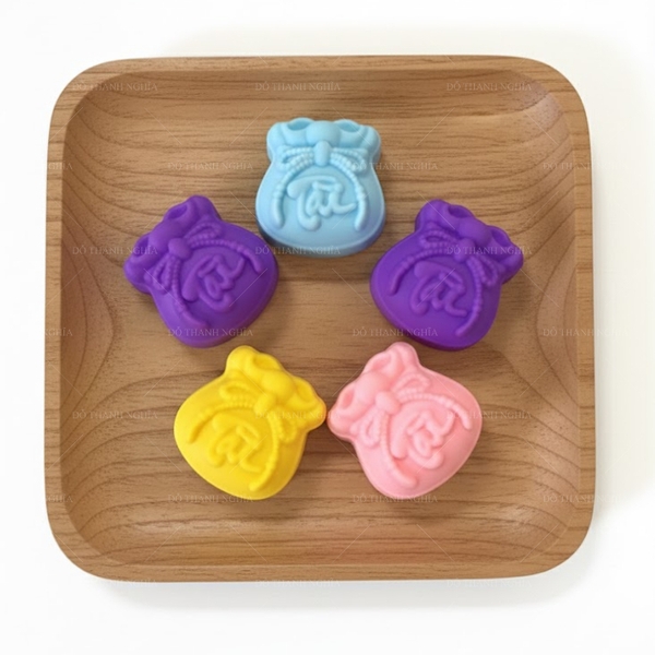 [5 cup] Khuôn Silicon - Cup Set 5cm - M97 Túi Vàng
