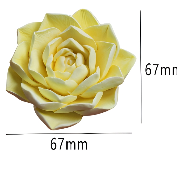 Khuôn Silicon Hoa Hồng - Hồng Tầng Cánh Nhọn 6.7cm