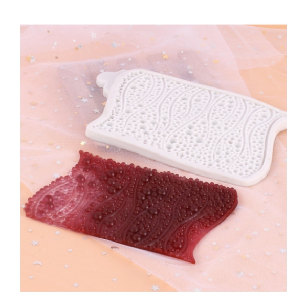 Khuôn Silicon - Viền Mảng Họa Tiết - Bi Sóng 19.7x12cm