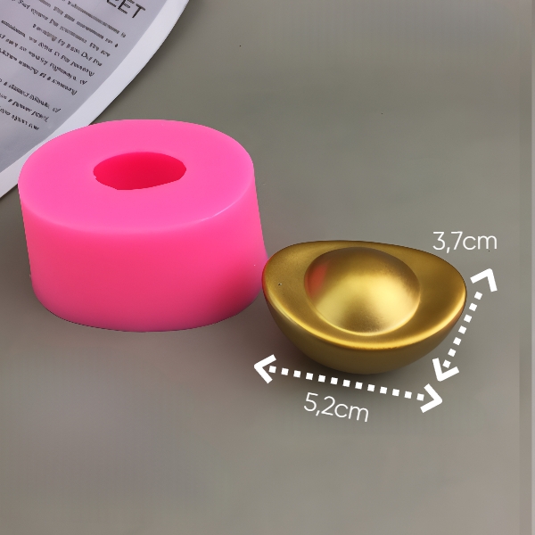 Khuôn Silicon - Thỏi Vàng - Vàng 5cm