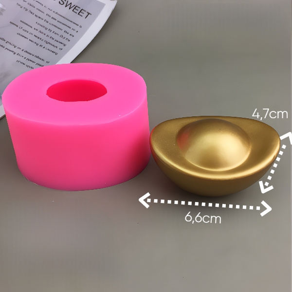 Khuôn Silicon - Thỏi Vàng - Vàng 6.6cm