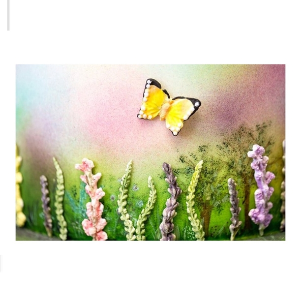 Khuôn Silicon - Viền Thành Cỏ Hoa Lavender