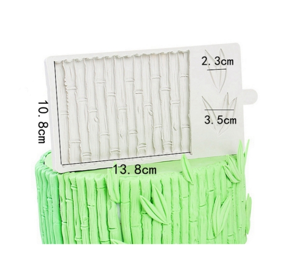 Khuôn Silicon - Viền Mảng Họa Tiết - Hàng Tre Trúc - 13.8x10.8cm