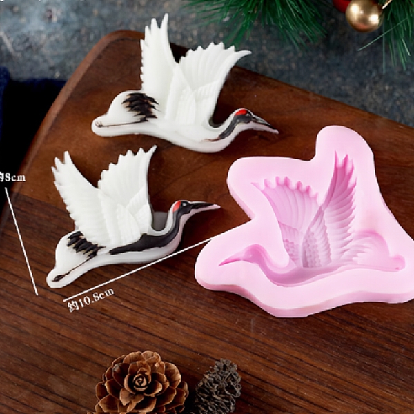 Khuôn Silicon - Chim Hạc Bay 11Cm