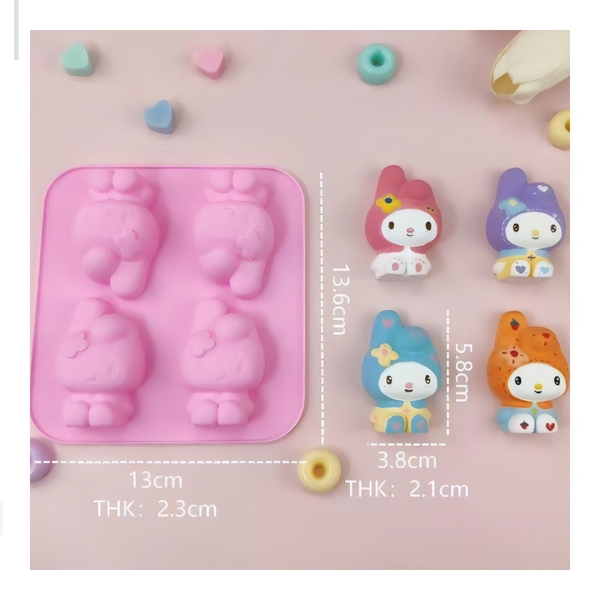 Khuôn Silicon - Vĩ Thỏ 4C My Melody