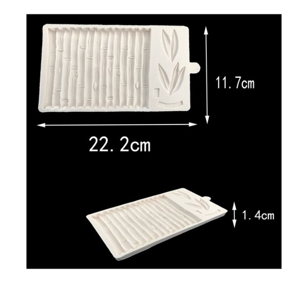 Khuôn Silicon - Viền Mảng Họa Tiết - Hàng Tre Trúc - 13.8x10.8cm