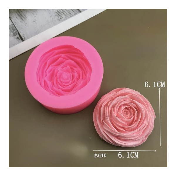 Khuôn Silicon - Hoa Hồng Nở - Hoa Hồng Nhiều Lớp 6.1cm