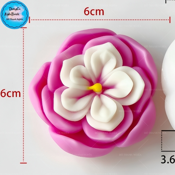 Khuôn Silicon - Hoa Cúc Cánh Thẳng - Cúc Tầng - 6cm J-5214