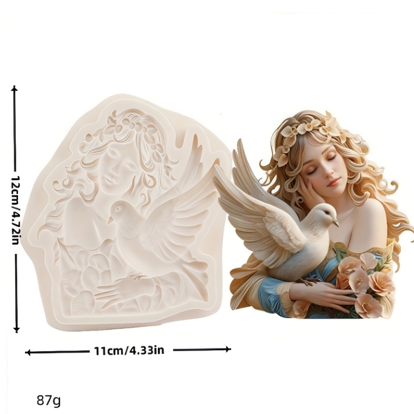 Khuôn Silicon - Cô Gái Ôm Chim 11cm