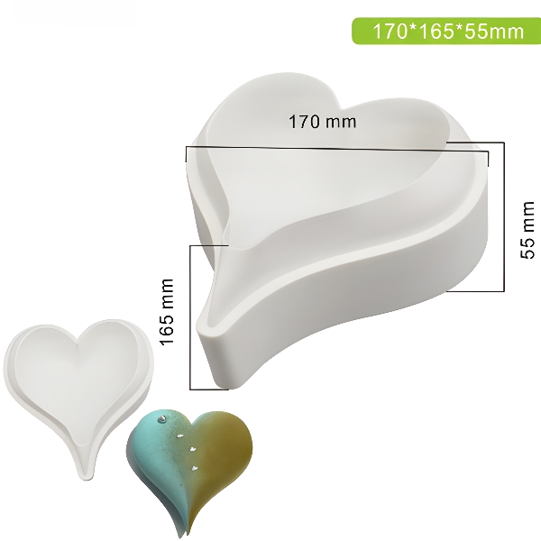 Khuôn Silicon - Vĩ Đế Tim 17Cm