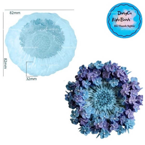 Khuôn Silicon - Hoa Hàn Quốc -Cúc 7.2cm sp97