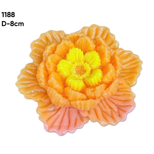 Khuôn Silicon - Hoa Mẫu Đơn Xoè - 8cm