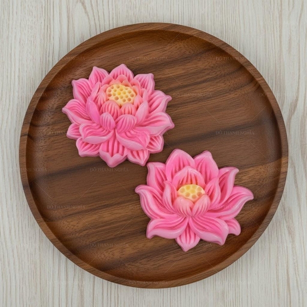 Khuôn Silicon - Mặt Ép Hoa Sen - Ép Sen Nhụy 9cm