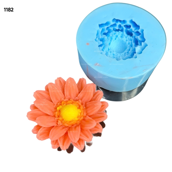 Khuôn Silicon Hoa Cúc Cánh Thẳng - Cúc Đồng Tiền 6.5cm