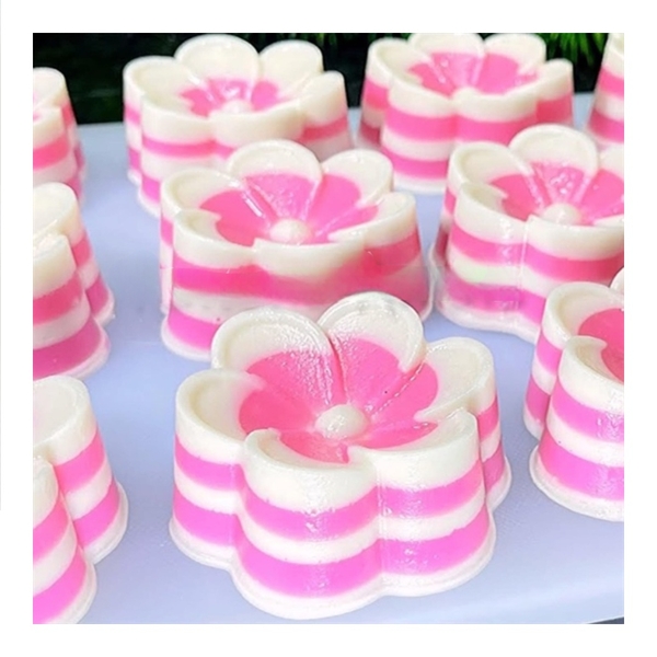 [10 cup] Khuôn Silicon - Cup Set 5cm - M18 - Hoa Sứ