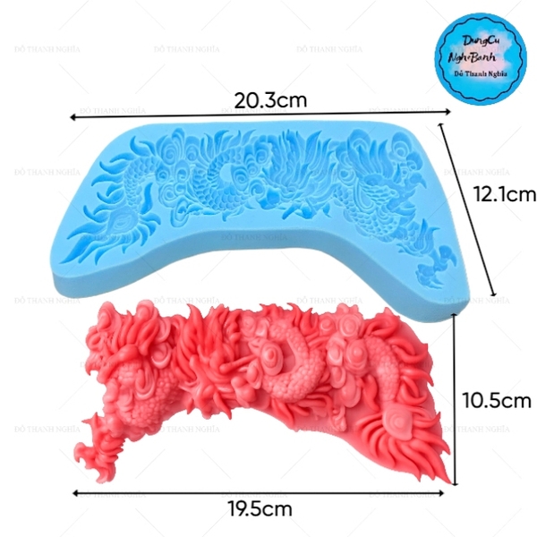Khuôn Silicon - Động Vật - Rồng 15cm