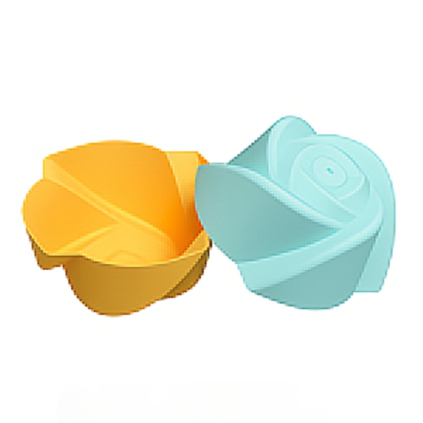 [10 cup] Khuôn Silicon - Cup Set 7cm - M22 - Hoa Hồng