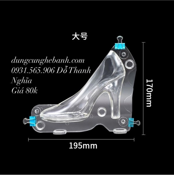 Vĩ Nhựa Cứng - 2 Mảnh - Giày Cao Gót - 19x17cm