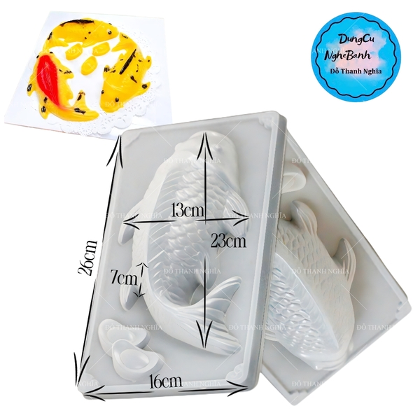 Vĩ Nhựa PP - Cá Chép 23cm - 1c - Cá 23cm và 2 Thỏi Vàng mini