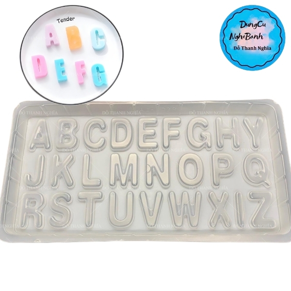 Vĩ Nhựa PP - Chữ Cái IN 5cm