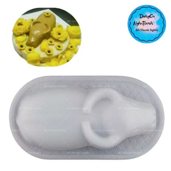 Vĩ Nhựa PP - Động Vật - Con Trâu 20x11cm Cao 5.5cm