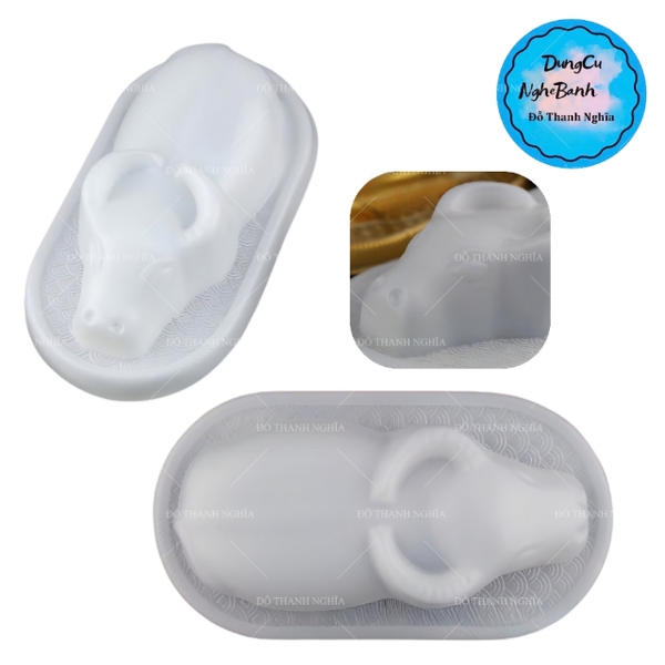 Vĩ Nhựa PP - Động Vật - Con Trâu 20x11cm Cao 5.5cm