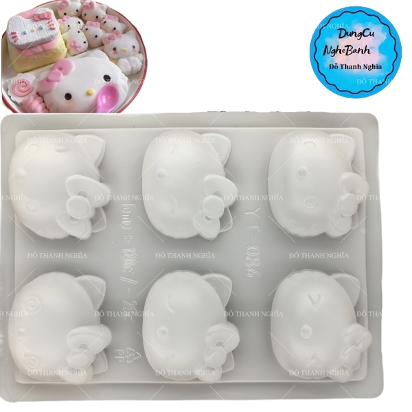Vĩ Nhựa PP - Em Bé - YT086 - 6c - Mặt Mèo Kitty
