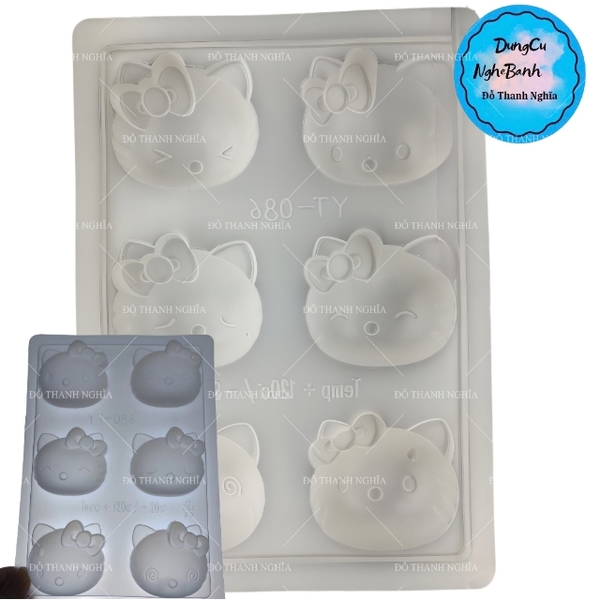 Vĩ Nhựa PP - Em Bé - YT086 - 6c - Mặt Mèo Kitty