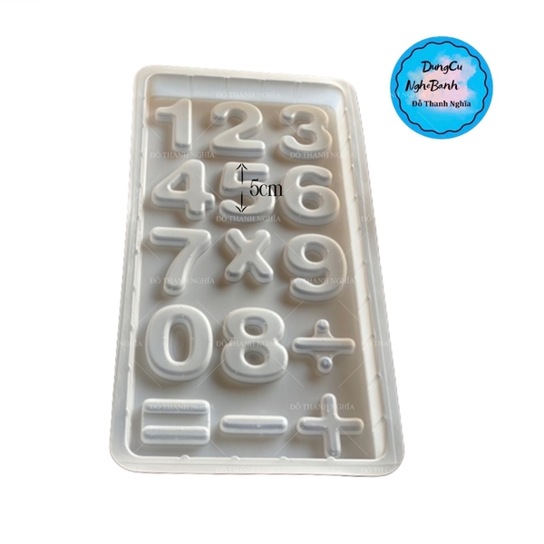 Vĩ Nhựa PP - Số 0-9 Phép Tính 5cm