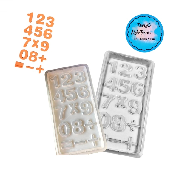 Vĩ Nhựa PP - Số 0-9 Phép Tính 5cm