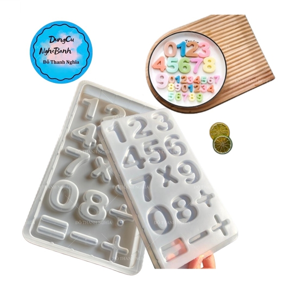 Vĩ Nhựa PP - Số 0-9 Phép Tính 5cm
