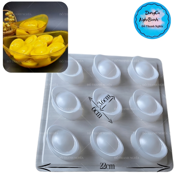Vĩ Nhựa PP - Thỏi Vàng - 9c - 6cm - Trơn