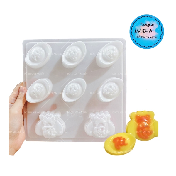 Vĩ Nhựa PP - Thỏi Vàng - TN72 - 8c - Túi Tài Lộc 6cm
