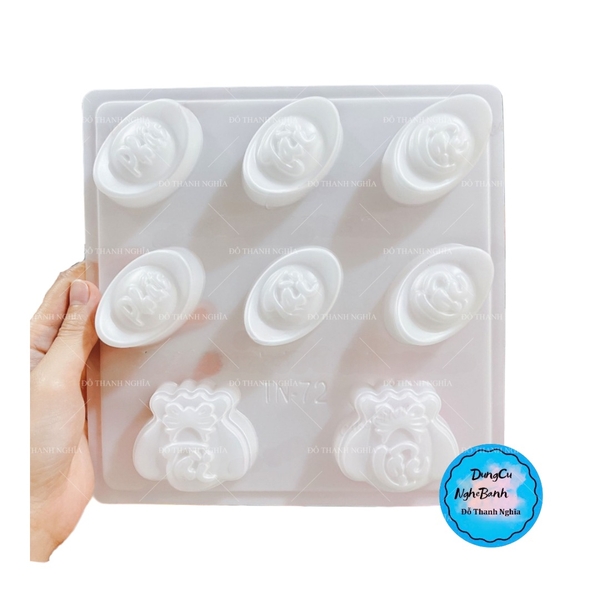 Vĩ Nhựa PP - Thỏi Vàng - TN72 - 8c - Túi Tài Lộc 6cm
