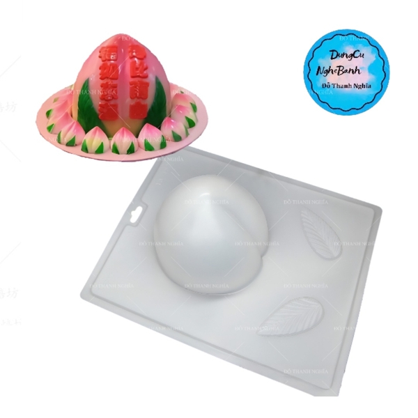 Vĩ Nhựa PP - Trái Đào - YB352 - 1c - Trái Đào 15cm kèm Lá