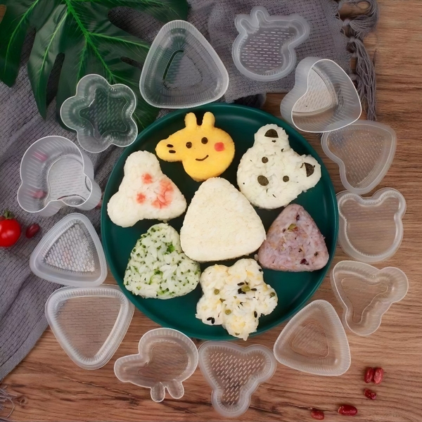 Vòng Ấn Cắt - Set 5 Khuôn Nhựa Làm Cơm Nắm