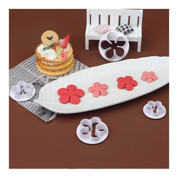 Vòng Ấn Cắt - Xôi Đậu Rau Cau - Set 4 Khuôn Cắt Cutter Hoa Mai