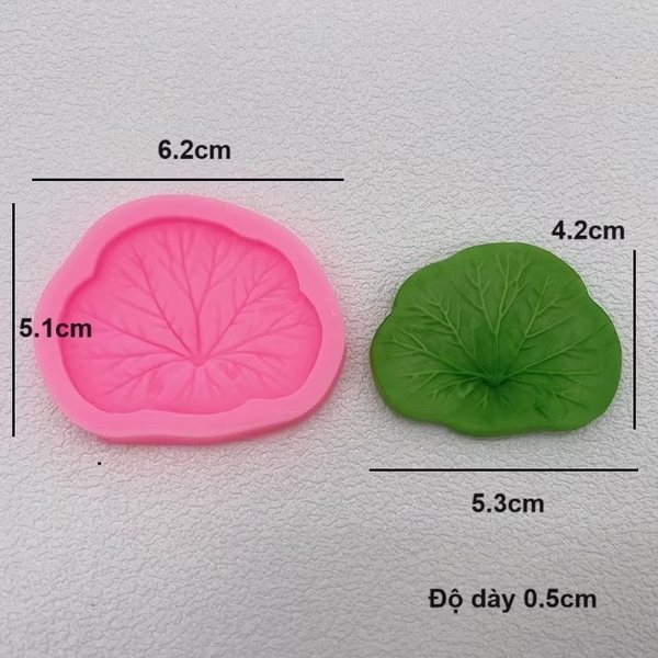 Khuôn Silicon - Lá Sen - 5.3cm x4.2cm