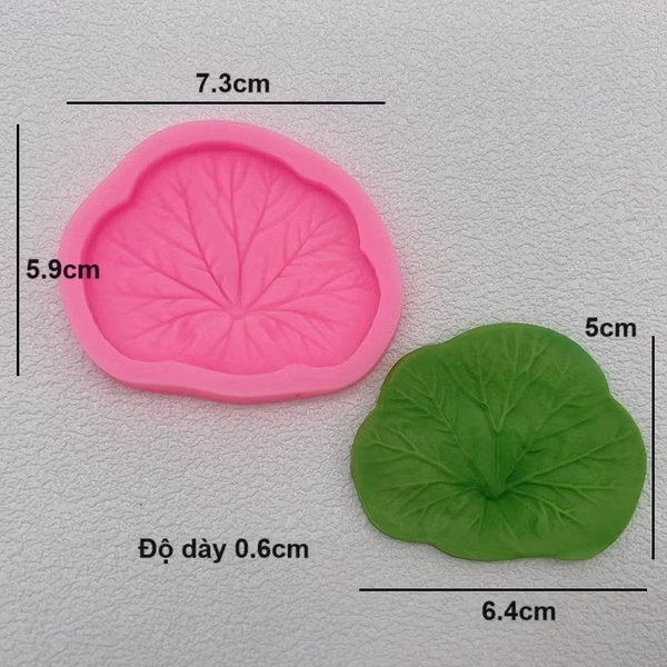 Khuôn Silicon - Lá Sen - 5.3cm x4.2cm