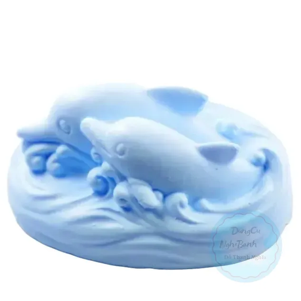 Khuôn Silicon -Sinh Vật Biển - Cá Heo 8cm 2c