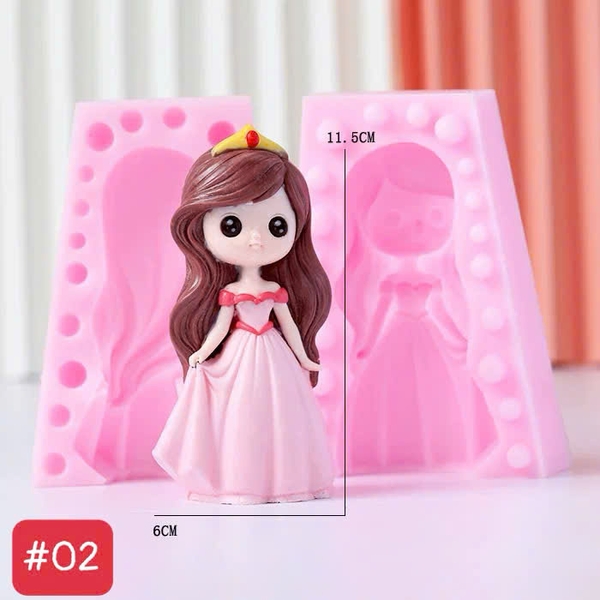 Khuôn Silicon - Em Bé - Công Chúa #02 Mảnh 11.5cm