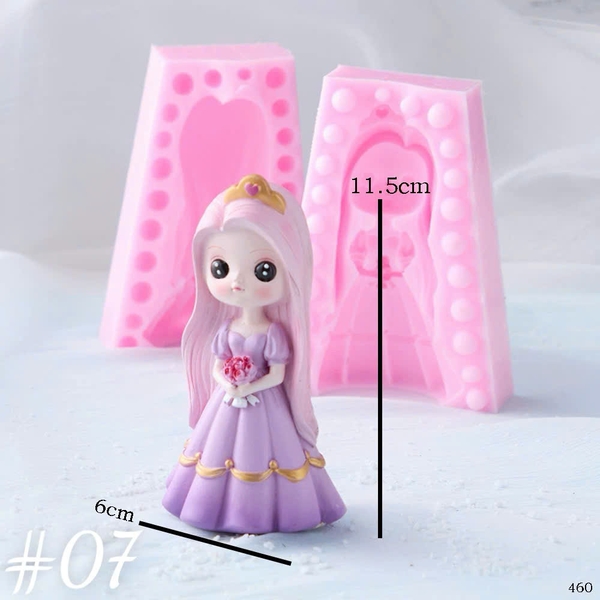 Khuôn Silicon - Em Bé - Công Chúa #7 2 Mảnh 11.5cm
