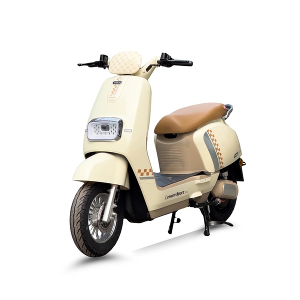 Xe máy điện yaka vàng kem